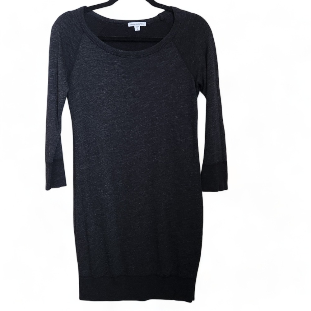 Standard James‎ Perse Casual Dress Womens Sz XS 0 Raglan Sleeve Sweatshirt Gray